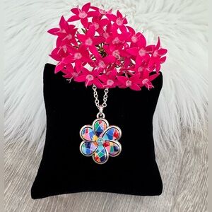 💙🩷BRIGHTON Reversible Colormix Flower Adjustable Necklace